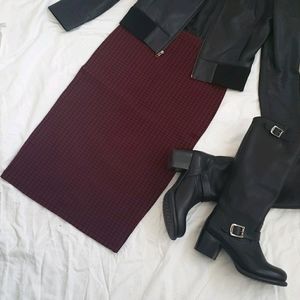 Nordstrom Sanctuary Red and black pencil skirt